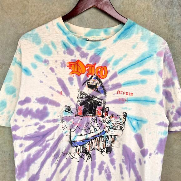 VINTAGE MEGADETH PEACE SELLS 1986 BAND T SHIRT SZ L SINGLE STITCH METAL TIE DYE - Picture 6 of 9